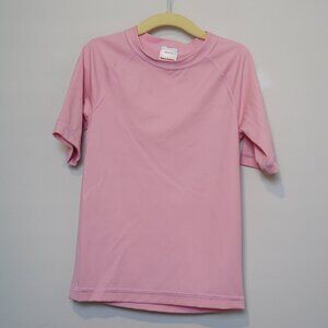 Hanna Andersson Girl Size 5 Pink Short Sleeve Rash Guard Swim Top